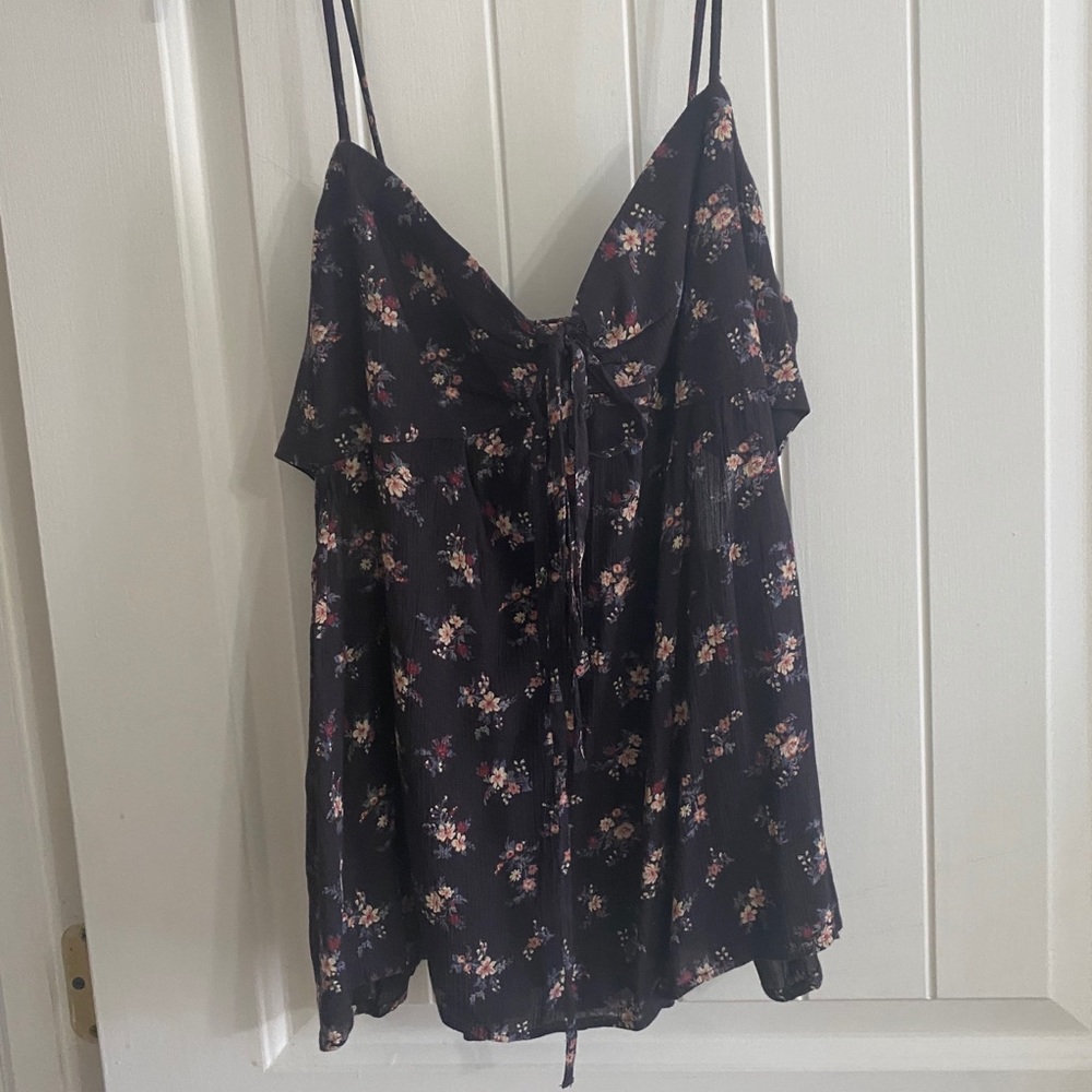 Boho floral summer tank.